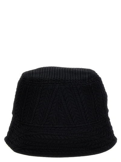 Jacquemus Belo Knitted Bucket Hat In Black