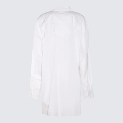Shop Maison Margiela White Cotton Dress In Optic White