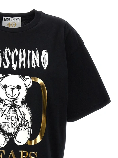 Shop Moschino 'teddy 40 Years Of Love' T-shirt In Black
