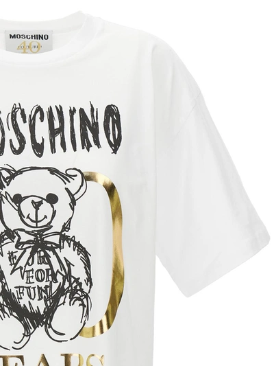 Shop Moschino 'teddy 40 Years Of Love' T-shirt In White