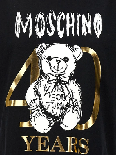 Shop Moschino 'teddy 40 Years Of Love' T-shirt In Black
