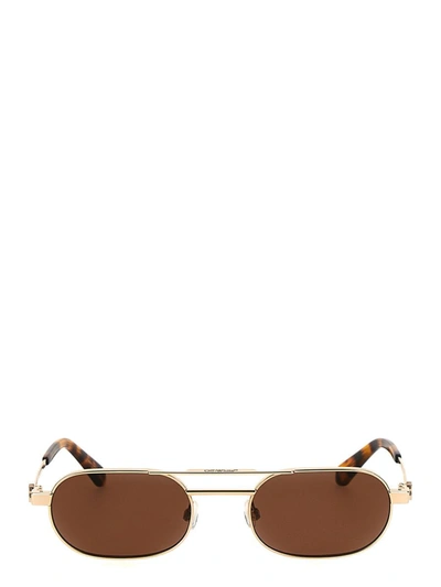 Shop Off-white 'vaiden' Sunglasses In Gold