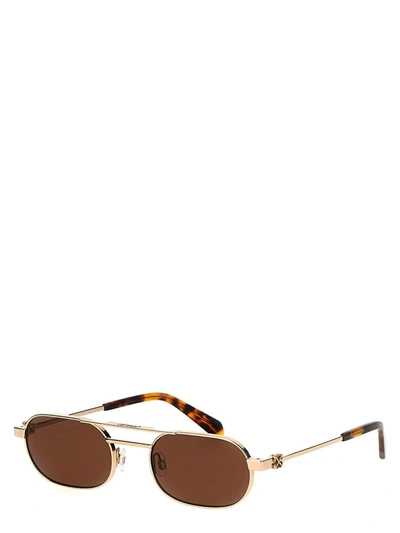 Shop Off-white 'vaiden' Sunglasses In Gold