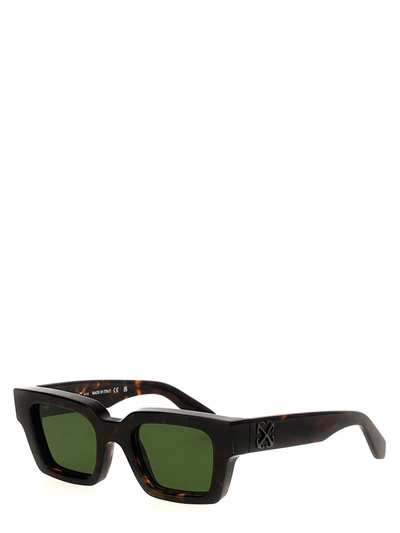 Shop Off-white 'virgil' Sunglasses In Brown