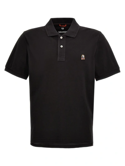 Shop Parajumpers Logo Patch Polo Shirt In Black