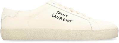 Shop Saint Laurent Court Sl/06 Fabric Low-top Sneakers In Beige