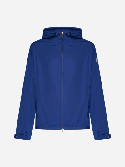 Shop Moncler Clapier Nylon Jacket In Blue