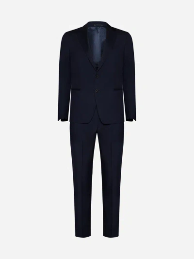 Shop Low Brand Wool Single-breasted Suit In Blue
