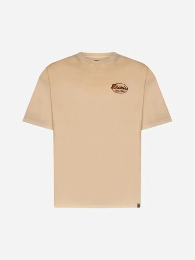 Shop Dickies Rustburg Logo Cotton T-shirt In Apricot