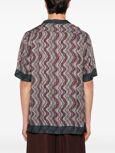 Shop Dries Van Noten Geometric Print Shirt