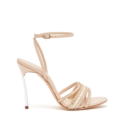 Shop Casadei Blade Limelight Sandals - Woman Sandals Pink Beach 38