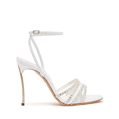 Shop Casadei Blade Limelight Sandals - Woman Sandals White 39