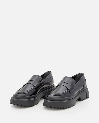 Shop Hogan H629 Patent Leather Loafers In Black