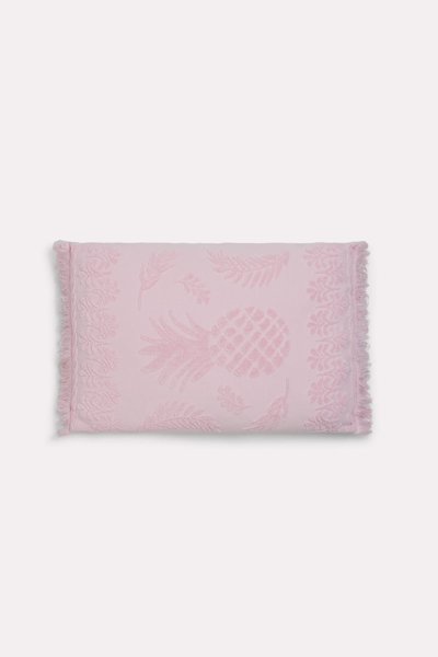Shop Dorothee Schumacher Cotton Pillow With Woven Jacquard Pineapple Pattern In Basic