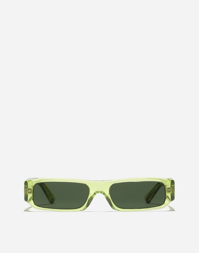 Shop Dolce & Gabbana Occhiale Sole-202401 In Transparent Lime