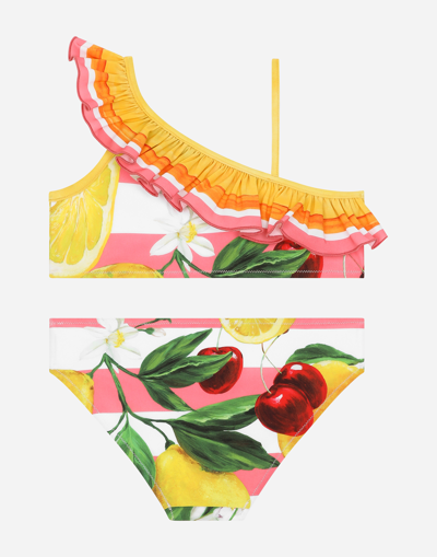 Dolce & Gabbana Fruit Printed Tech Bikini Set In プリ