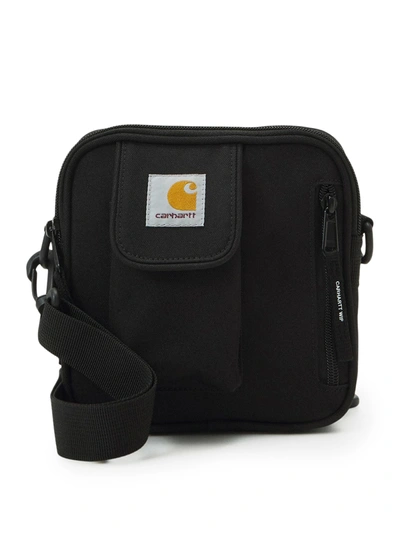 Shop Carhartt Essentials Small Shoulder Bag In Recycled Nylon In Black