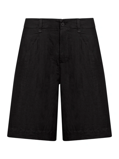 Shop Transit Linen Shorts In Black