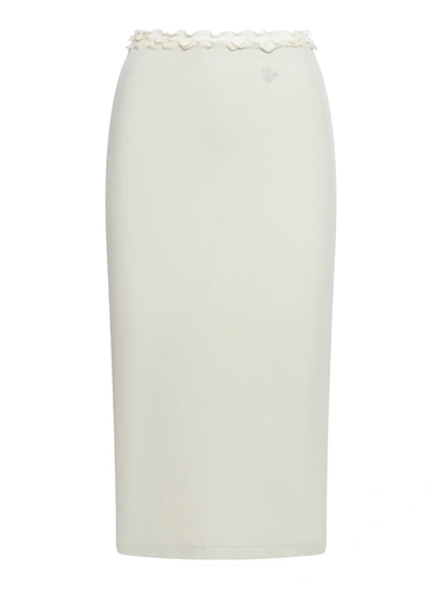 Shop Jil Sander Skirt With Layered Design In Nude & Neutrals