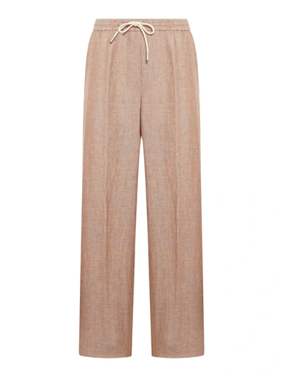 Shop Etro Straight Trousers In Nude & Neutrals
