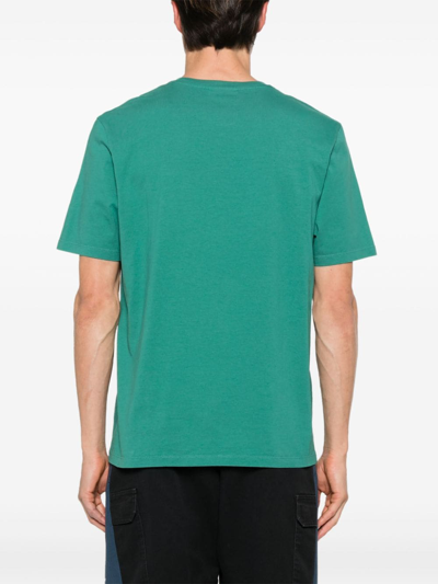 Shop Maison Kitsuné Fox Head Cotton T-shirt In Green