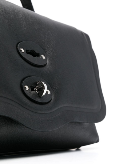 Shop Zanellato Postina S Leather Handbag In Black