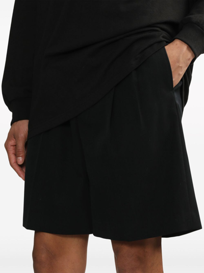Shop Auralee Wool Shorts In Black