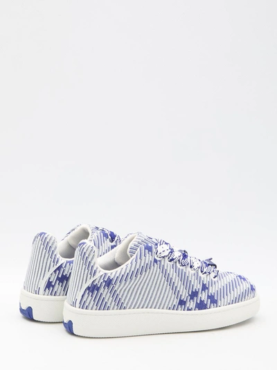 Shop Burberry Box Sneakers In Blue