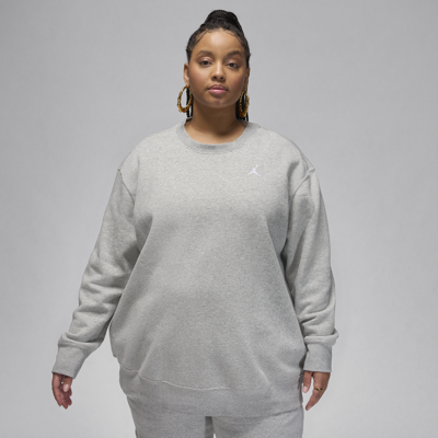 Shop Jordan Women's  Brooklyn Fleece Crew-neck Sweatshirt (plus Size) In Grey