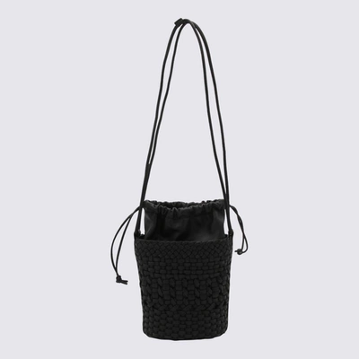 Shop Hereu Black Calf Leather Shoulder Bag