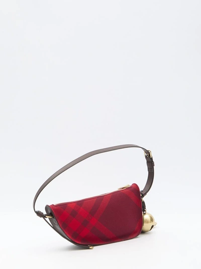 Shop Burberry Shield Mini Bag In Red