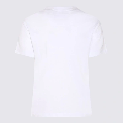 Shop Versace Jeans Couture White Multicolour Cotton T-shirt