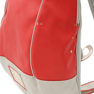 Pre-owned Chanel Red Rubber Backpack Bag ()