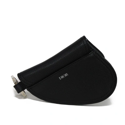 Shop Dior Black Leather Wallet  ()