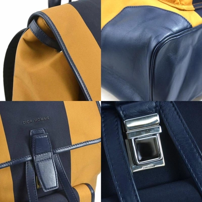 Shop Dior Yellow Canvas Backpack Bag ()