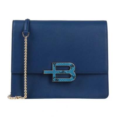 Shop Baldinini Trend Blue Leather Crossbody Bag
