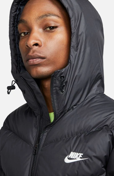 Shop Nike Storm-fit Windrunner Insulated Hooded Jacket In Black/ Black/ Sail
