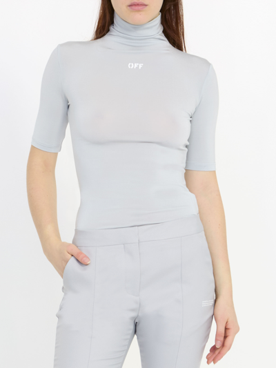 Shop Off-white Off Stamp Top In Blue