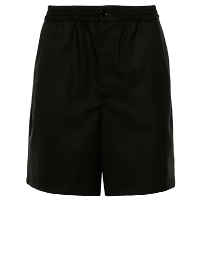 Shop Ami Alexandre Mattiussi Cotton Bermuda Shorts In Black