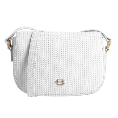Shop Baldinini Trend White Leather Di Calfskin Crossbody Bag