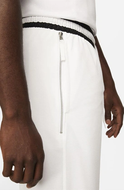 Shop Nike Dri-fit Dna Mesh Shorts In White/ Black