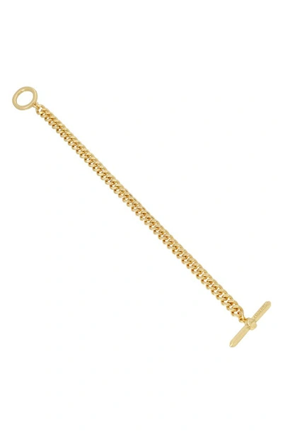 Shop Allsaints Curb Chain Toggle Bracelet In Gold