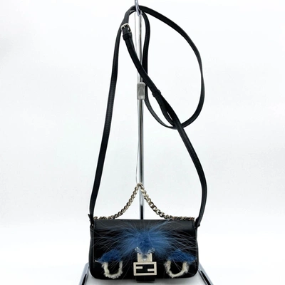 Shop Fendi Baguette Black Leather Shopper Bag ()