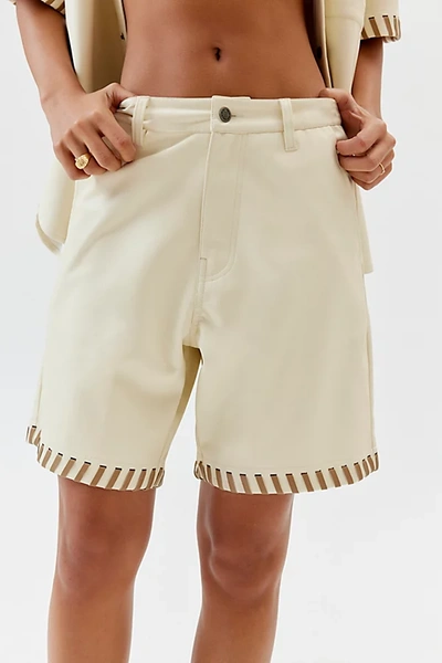 Shop Honor The Gift Faux Leather Short In Tan, Women's At Urban Outfitters