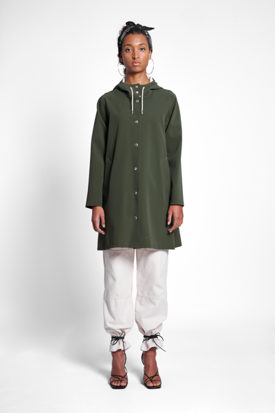 Shop Stutterheim Mosebacke Matte Raincoat In Green