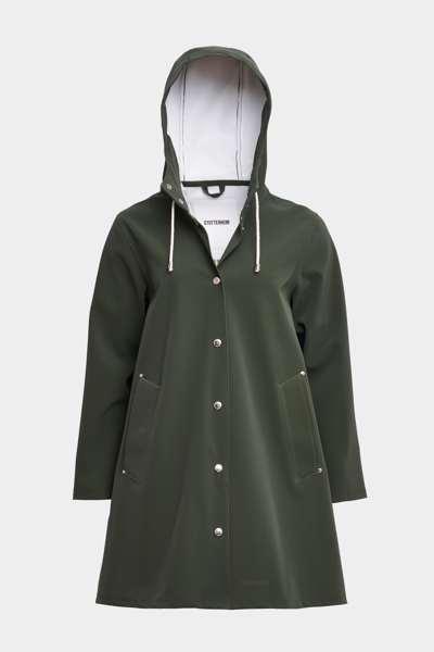 Shop Stutterheim Mosebacke Matte Raincoat In Green