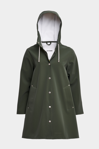 Stutterheim Mosebacke Matte Raincoat In Green