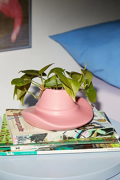 Shop Urban Outfitters Cowboy Hat Planter In Pink At