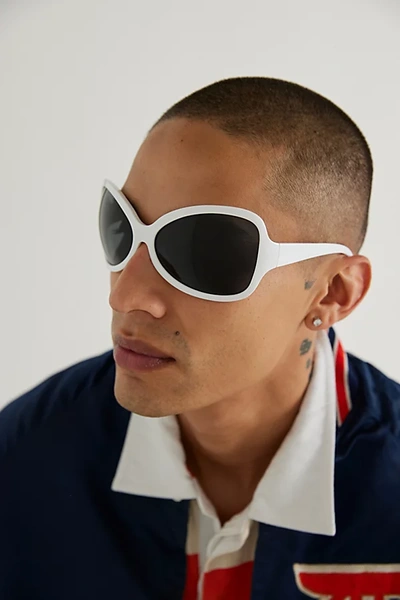 Shop Urban Outfitters Astro Bug Wrap Sunglasses In White, Men's At