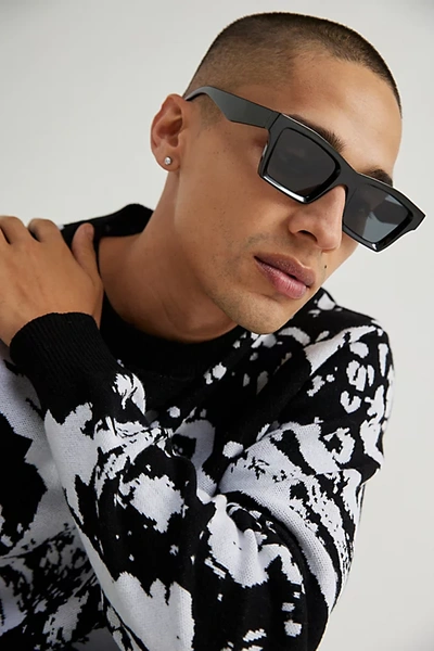 Shop Urban Outfitters Chase Square Sunglasses In Black, Men's At